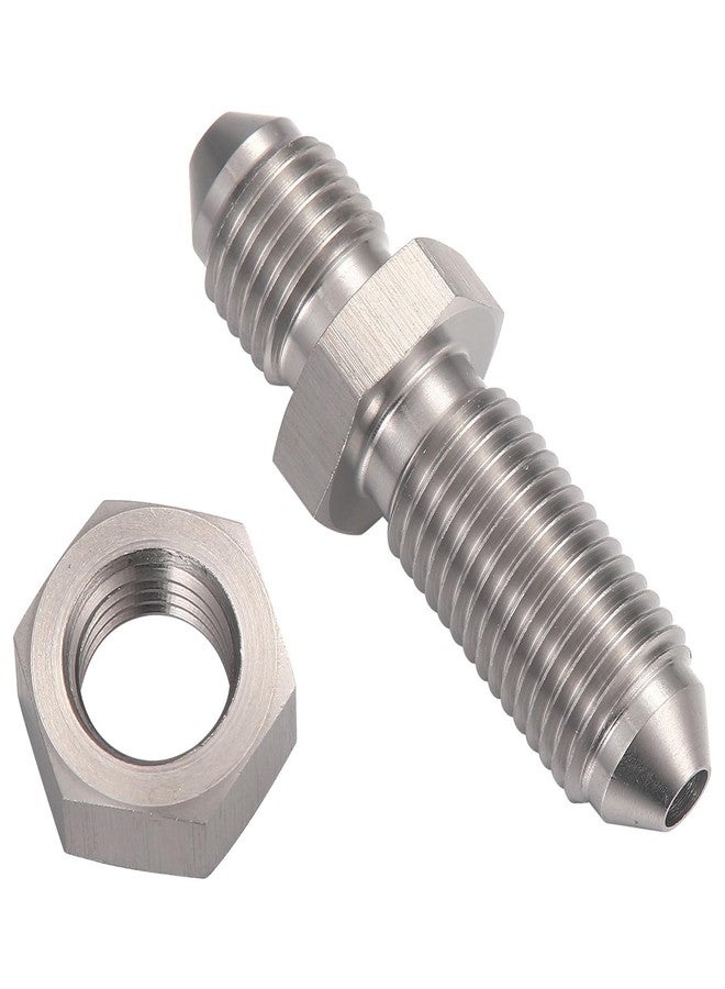 Podavelle 3AN Stainless Steel Bulkhead Brake Hose Fitting Adapter Straight with Nut - Image 1